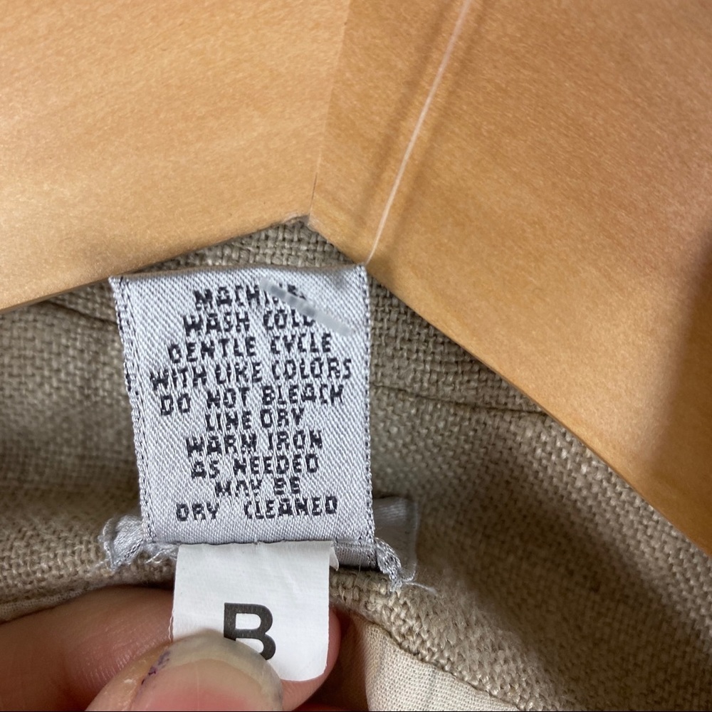 CHICO'S Natural Tan Linen Hopsack Alex Blazer Jacket NWT  Small - Picture 7 of 8
